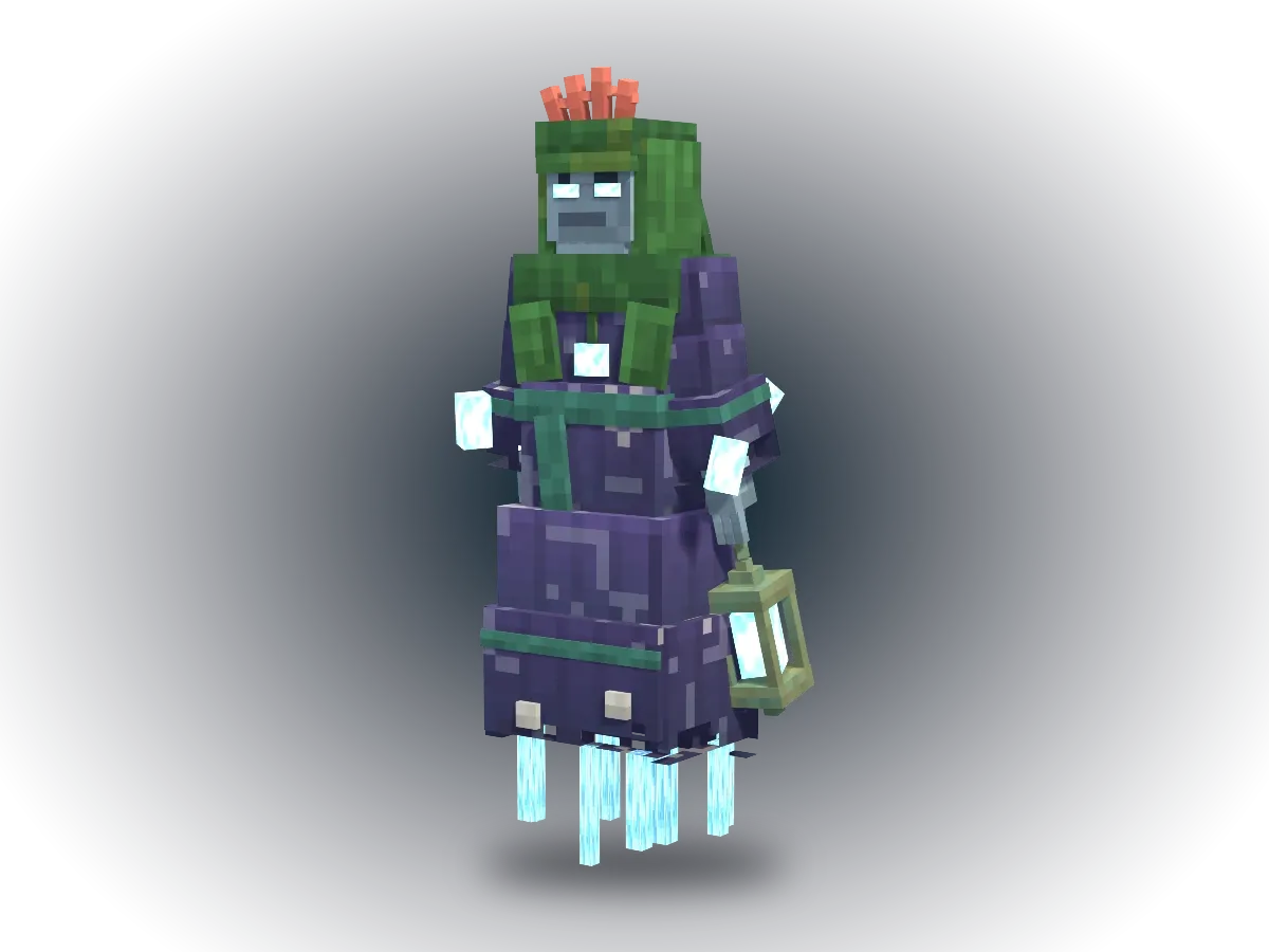 The Deep Oracle, a robed figure with dripping hair and a lantern