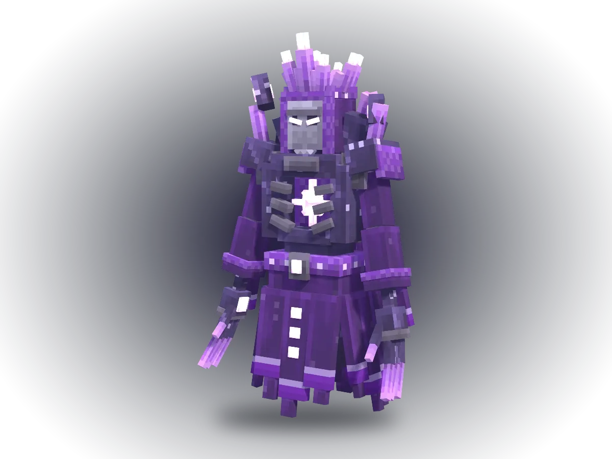 The Hollow King, a crowned void figure in a purple robe