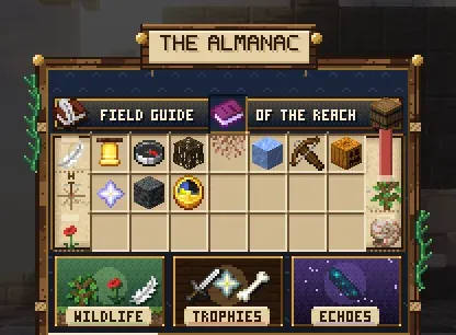 The Almanac field guide menu
