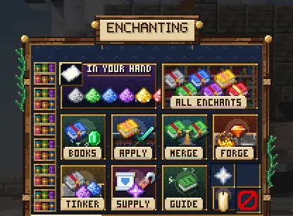 The Enchanting menu