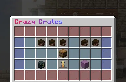 The crates menu
