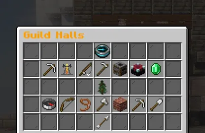 The Guild Halls menu