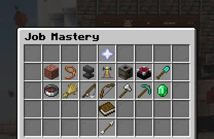 The Job Mastery menu