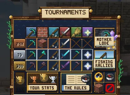 The Tournaments menu