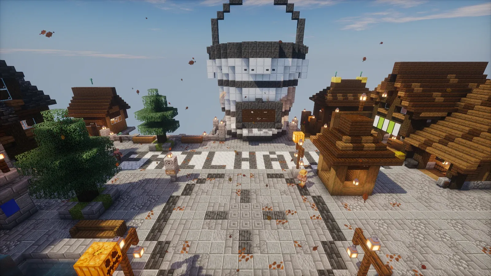 The Great Bucket towering over Pailhaven spawn