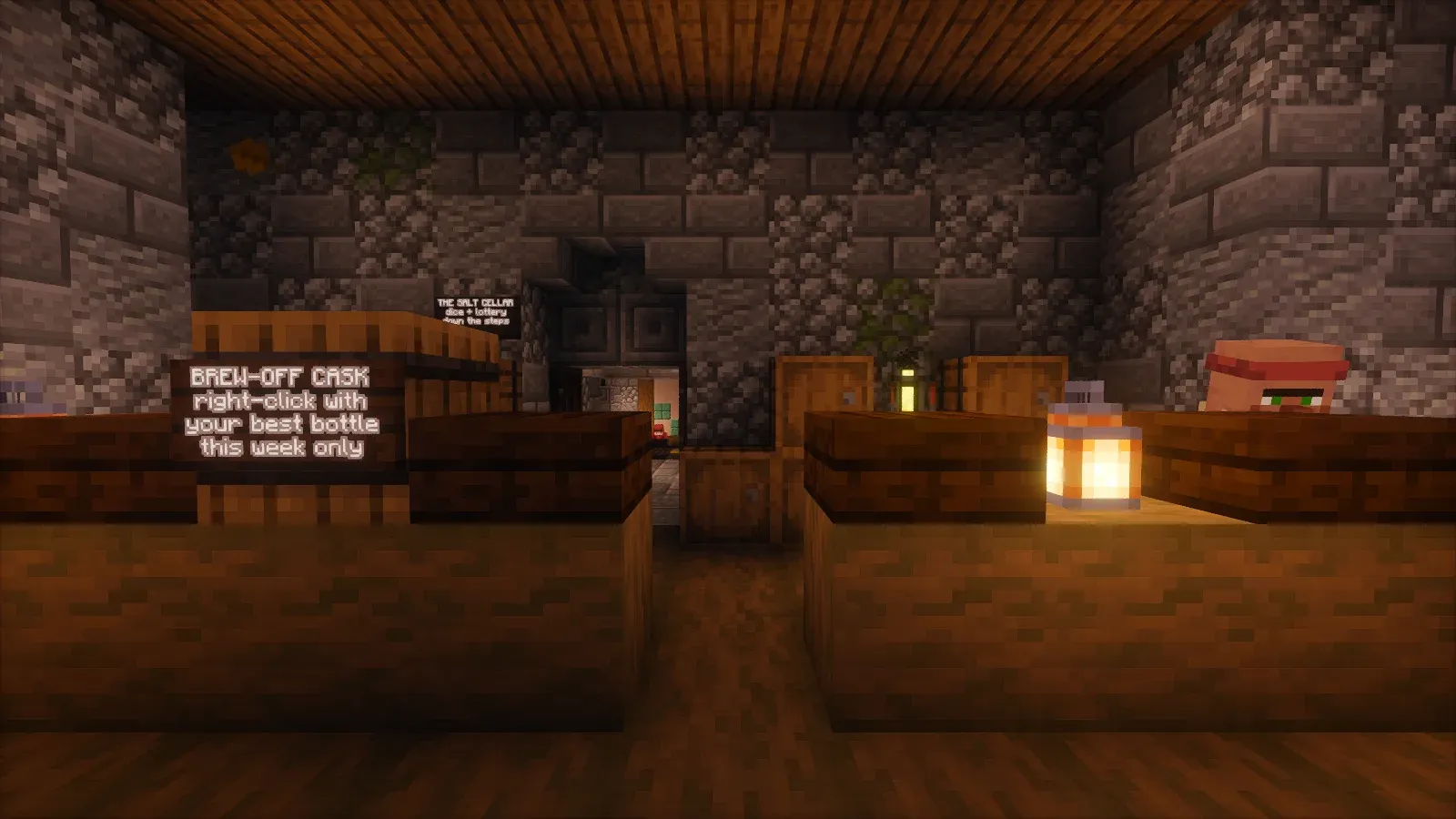 The bar of the Tap & Tide with the Brew-off cask